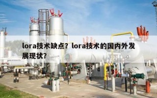 lora技术缺点？lora技术的国内外发展现状？