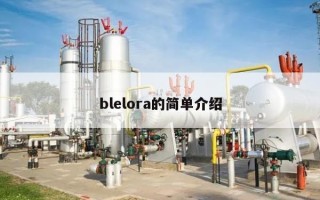 blelora的简单介绍