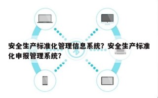 安全生产标准化管理信息系统？安全生产标准化申报管理系统？