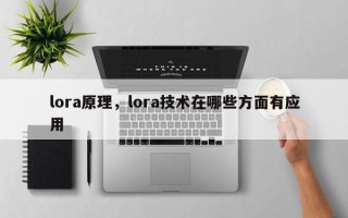 lora原理，lora技术在哪些方面有应用