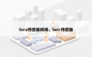 lora传感器网络，lwir传感器