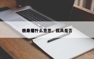 载具是什么意思，载具是否
一个词？