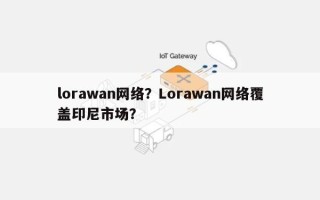 lorawan网络？Lorawan网络覆盖印尼市场？