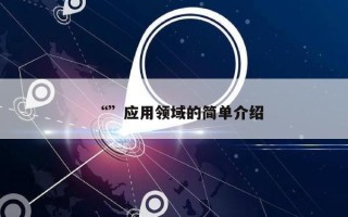“”应用领域的简单介绍