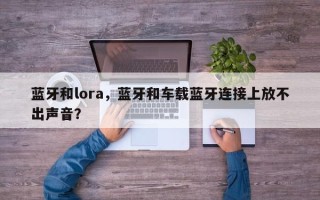 蓝牙和lora，蓝牙和车载蓝牙连接上放不出声音？