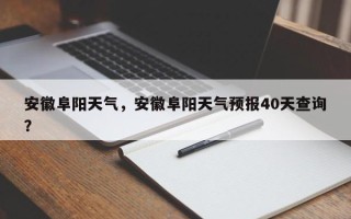 安徽阜阳天气，安徽阜阳天气预报40天查询？