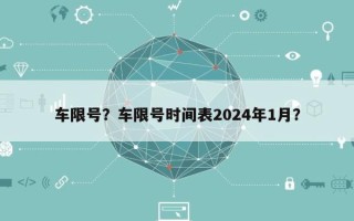 车限号？车限号时间表2024年1月？