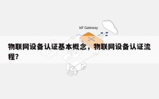 物联网设备认证基本概念，物联网设备认证流程？