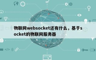 物联网websocket还有什么，基于socket的物联网服务器