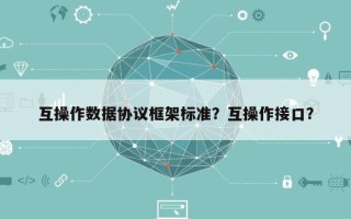 互操作数据协议框架标准？互操作接口？