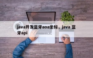 java开发蓝牙aoa坐标，java 蓝牙api