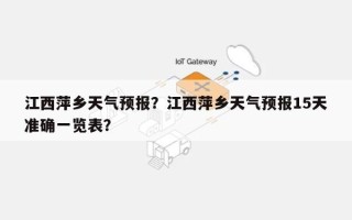 江西萍乡天气预报？江西萍乡天气预报15天准确一览表？