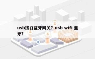 usb接口蓝牙网关？usb wifi 蓝牙？