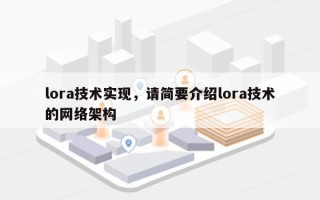 lora技术实现，请简要介绍lora技术的网络架构
