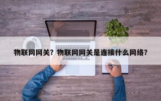 物联网网关？物联网网关是连接什么网络？