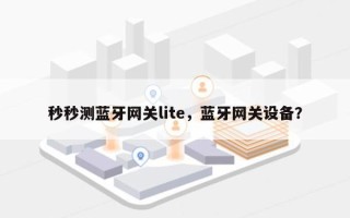 秒秒测蓝牙网关lite，蓝牙网关设备？