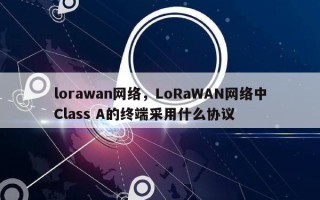 lorawan网络，LoRaWAN网络中Class A的终端采用什么协议