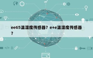 ee65温湿度传感器？e+e温湿度传感器？