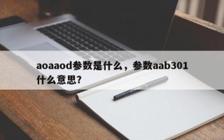 aoaaod参数是什么，参数aab301什么意思？