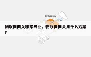 物联网网关哪家专业，物联网网关用什么方案？
