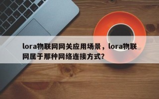 lora物联网网关应用场景，lora物联网属于那种网络连接方式？