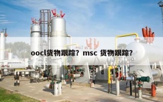 oocl货物跟踪？msc 货物跟踪？