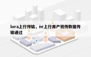 lora上行传输，nr上行用户初传数据传输通过