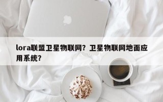 lora联盟卫星物联网？卫星物联网地面应用系统？