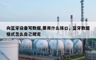 向蓝牙设备写数据,要用什么接口，蓝牙数据格式怎么自己规定