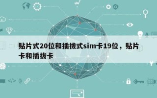 贴片式20位和插拔式sim卡19位，贴片卡和插拔卡