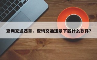 查询交通违章，查询交通违章下载什么软件？