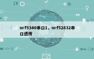 nrf5340串口1，nrf52832串口透传