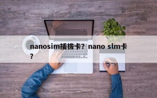 nanosim插拔卡？nano slm卡？