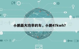 小鹏最大功率的车，小鹏47kwh？