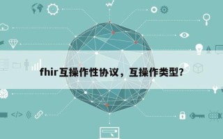 fhir互操作性协议，互操作类型？