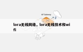 lora无线网络，lora无线技术和wifi
