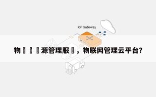 物聯網資源管理服務，物联网管理云平台？