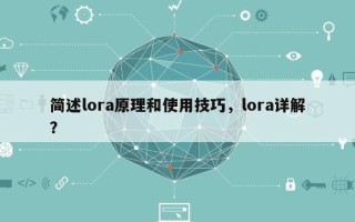 简述lora原理和使用技巧，lora详解？