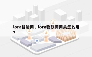 lora智能网，lora物联网网关怎么用？