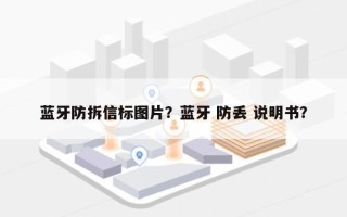 蓝牙防拆信标图片？蓝牙 防丢 说明书？