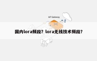 国内lora频段？lora无线技术频段？
