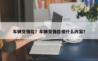 车辆交强险？车辆交强险保什么内容？